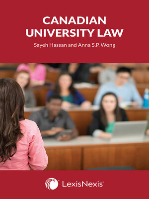 cover image of Canadian University Law: Essentials for Legal and Higher Education Professionals
